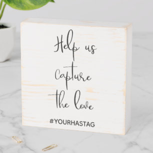 Wedding Help us Capture the Love Wooden Box Sign