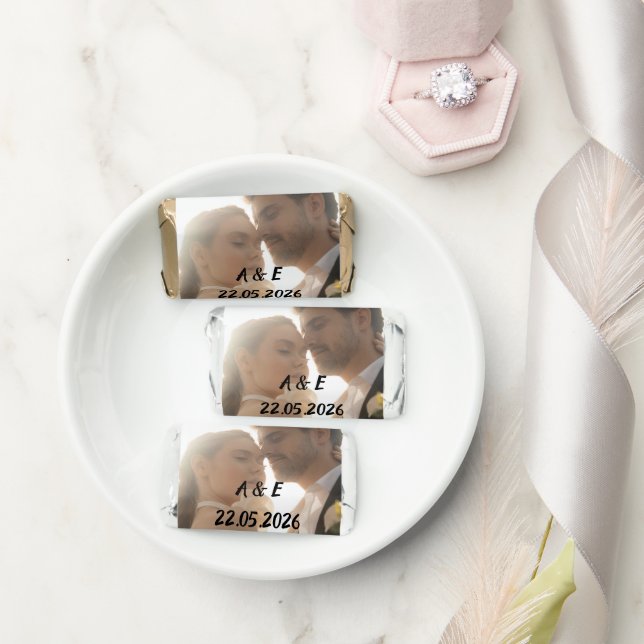 Wedding Hershey’s Minis – Custom Initials & Date Hershey's Miniatures (Wedding)