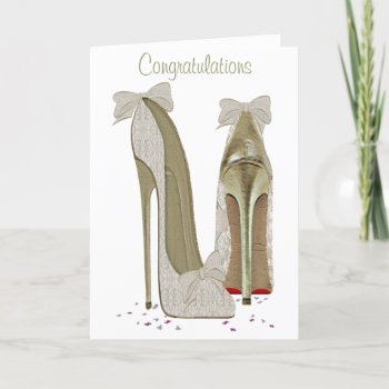 Wedding High Heels Paper Products Card by shoe_art at Zazzle