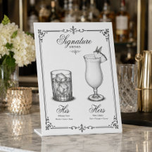 Wedding His and Hers Signature Drinks