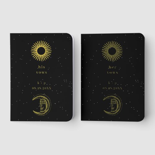 Wedding His Her Vow Celestial Bride Groom Speech Foil Vow Books