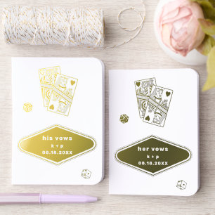 Wedding His Her Vow Las Vegas Bride Groom Speech Foil Vow Books