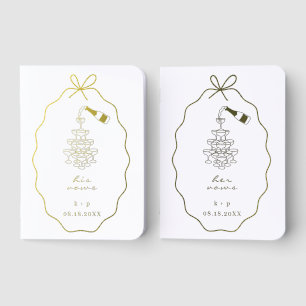 Wedding His Her Vow Whimsical Bride Groom Speech Foil Vow Books