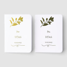 Wedding His Her Vows Bride Groom Foil Books