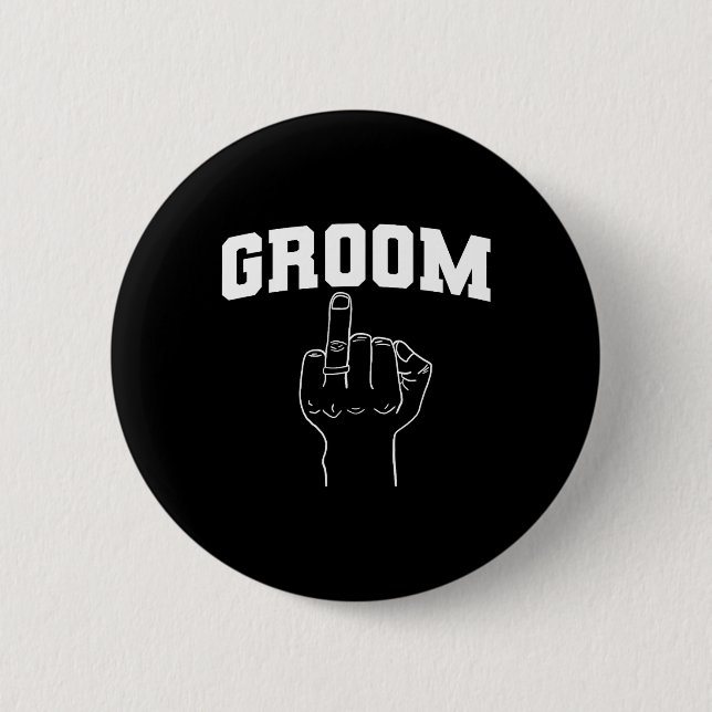 Wedding Honeymoon Bachelor Finger Ring Hub  Button (Front)