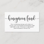 Wedding Honeymoon Fund and Wish, Modern Script Enclosure Card<br><div class="desc">This is the Modern Simple Calligraphy Script,  Wedding Enclosure Card. You can change the font colours,  and add your wedding honeymoon wish or honeymoon fund details in the matching font / lettering. #TeeshaDerrick</div>
