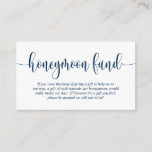 Wedding Honeymoon Fund and Wish, Navy Blue Enclosure Card<br><div class="desc">This is the modern simple calligraphy Script,  Wedding Enclosure Card. You can change the Navy Blue,  and add your wedding honeymoon wish or honeymoon fund details in the matching font / lettering. #TeeshaDerrick</div>