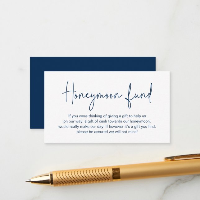 Wedding Honeymoon Fund, Gifts in Cash Wishing Well Enclosure Card (Front/Back In Situ)