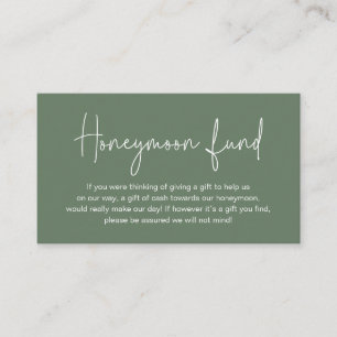 Wedding Honeymoon Fund, Gifts in Cash Wishing Well Enclosure Card