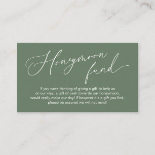 Wedding Honeymoon Fund, Gifts in Cash Wishing Well Enclosure Card