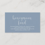 Wedding Honeymoon fund, Modern Minimal Enclosure Card<br><div class="desc">This is the Wedding honeymoon fund Enclosure Card,  in modern minimal clean design theme,  in dusty blue theme. You can change the font colours,  and add your honeymoon wish details. #TeeshaDerrick</div>