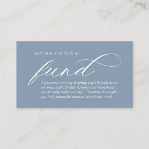 Wedding Honeymoon Fund, Wish, Modern Classy Enclosure Card