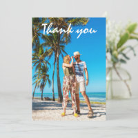 Wedding Honeymoon Photo Thank You