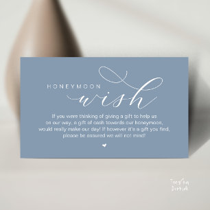 Wedding Honeymoon Wish, Modern Classy  Enclosure Card