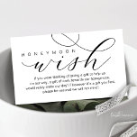 Wedding Honeymoon Wish, Modern elegance minimal Enclosure Card<br><div class="desc">This is Modern casual elegance minimal black and white themed,  wedding honeymoon wish enclosure card. You can change the font colours,  and add your wedding details.</div>