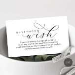 Wedding Honeymoon Wish, Modern elegance minimal Enclosure Card<br><div class="desc">This is Modern casual elegance minimal black and white themed,  wedding honeymoon wish enclosure card. You can change the font colours,  and add your wedding details.</div>