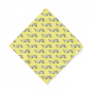Wedding horse & carriage cartoon illustration bandana