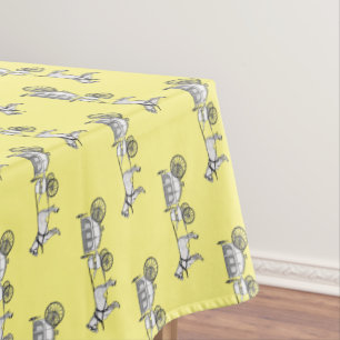 Wedding horse & carriage cartoon illustration tablecloth