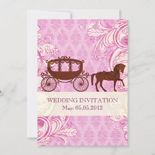Wedding Horse & Carriage - Wedding Invite (Front)