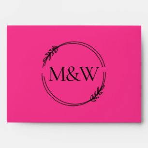 Wedding Hot Pink Fuchsia Invitation Color Palette Envelope