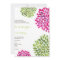 Wedding Hot Pink & Green Flower Blooms Invitation