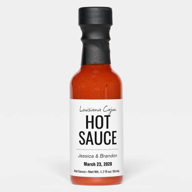 Wedding Hot Sauce Favor Label HS002 (Front)