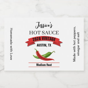 Wedding Hot Sauce Label HS039rt