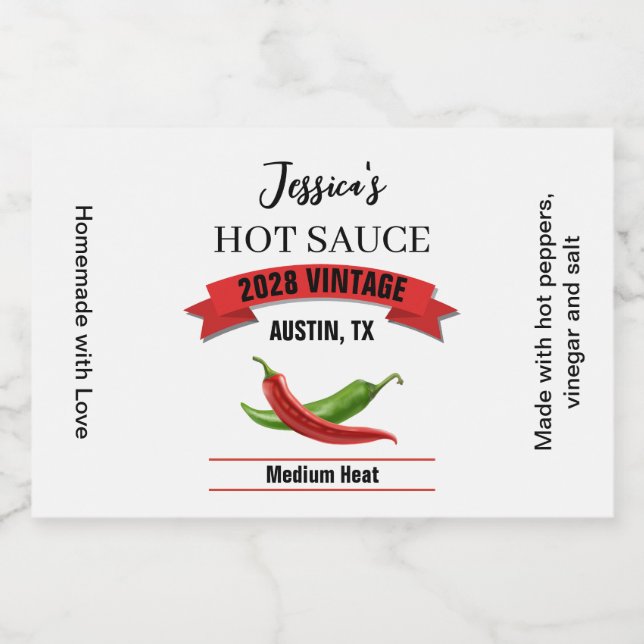 Wedding Hot Sauce Label HS039rt (Single Label)