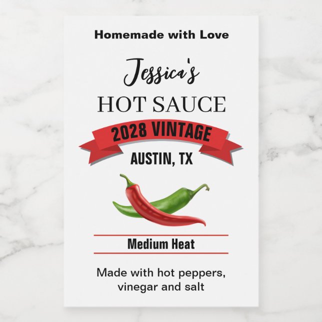 Wedding Hot Sauce Label HS039tr (Single Label)