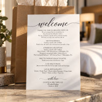 Wedding Hotel Guest Welcome Card Itinerary Minimal