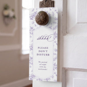 Wedding Hotel Lavender Vintage French Floral Toile Door Hanger