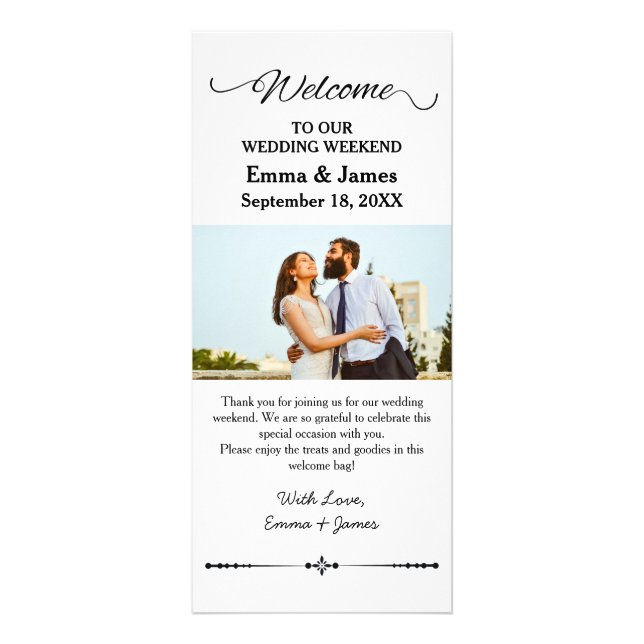 Wedding Hotel Welcome Bag Insert Rack Card (Front)