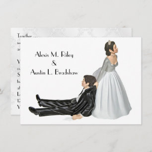 Wedding Humor On White Invitation