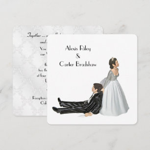 Wedding Humor On White Invitation