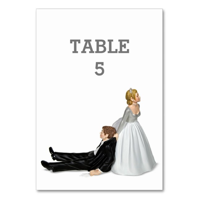 Wedding Humor Table Number (Front)