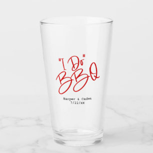 Wedding I Do BBQ Glass