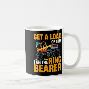 Wedding Iam The Ring Bearer Funny Monster Truck Bo Coffee Mug