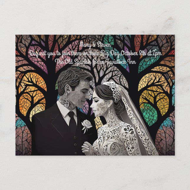 Wedding ideas and Gifts Announcement Postcard (Front)