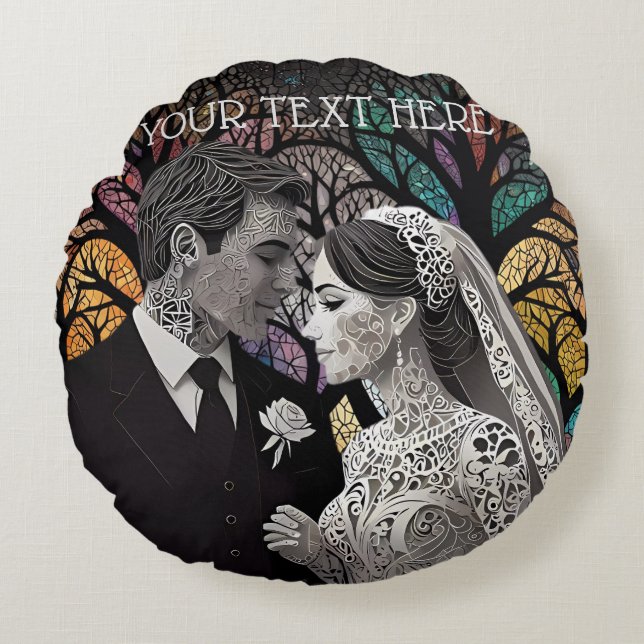 Wedding ideas and Gifts Round Pillow (Front)