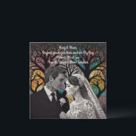 Wedding ideas and Gifts Save The Date<br><div class="desc">Wedding Couple made of paper set on a background of trees of many colors.</div>