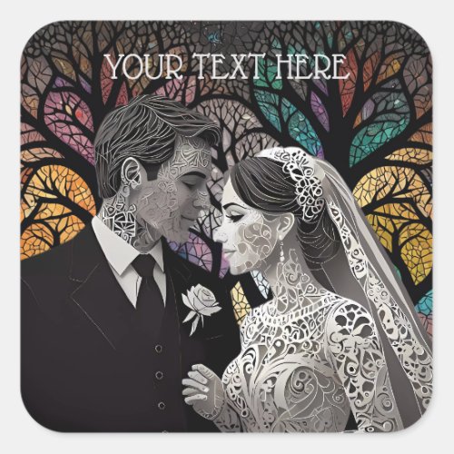 Wedding ideas and Gifts Square Sticker