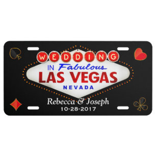 Wedding in Fabulous Las Vegas Getting Married License Plate