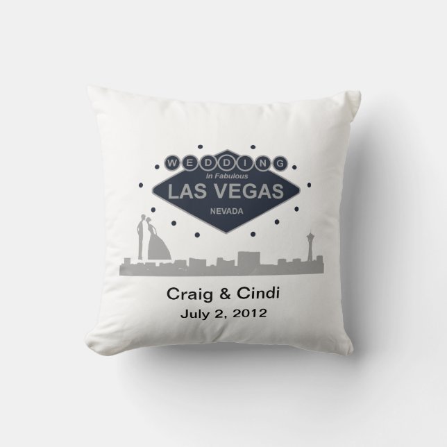 Wedding In Fabulous Las Vegas Pillow (Front)