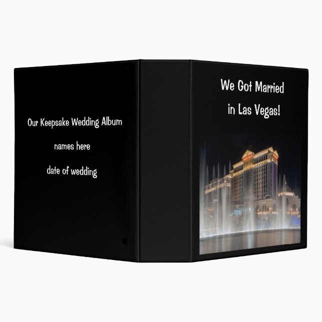 Wedding in Las Vega Album! 3 Ring Binder (Background)
