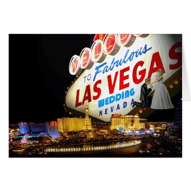 Wedding In Las Vegas Card (Front Horizontal)