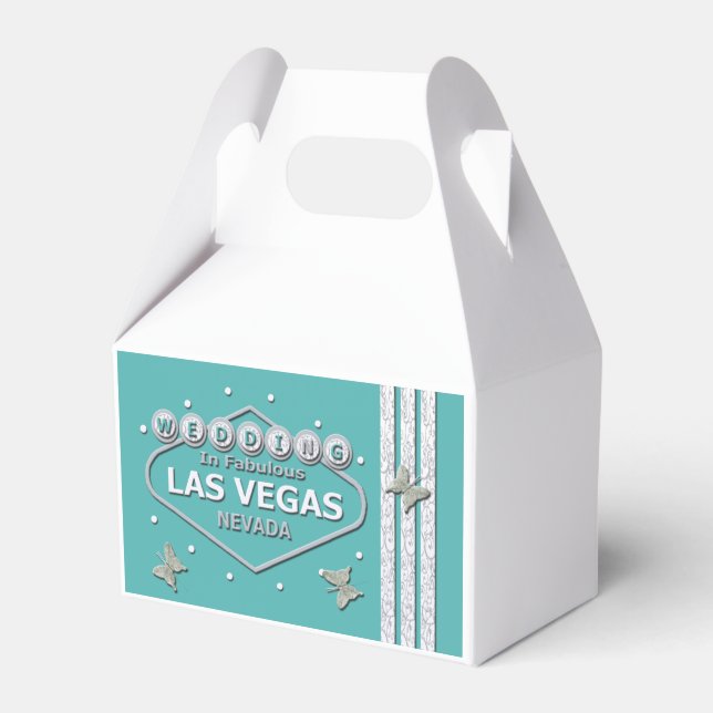WEDDING In Las Vegas GABLE Favor Box (Front Side)
