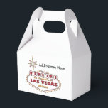 WEDDING IN LAS VEGAS GABLE FAVOR BOX<br><div class="desc">WEDDING IN LAS VEGAS GABLE FAVOR BOX. ADD NAMES OF BRIDE AND GROOM AND DATE IF DESIRED. RED LOGO</div>