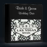 WEDDING in Las Vegas Personalized Binder<br><div class="desc">WEDDING in Las Vegas Personalized Binder
Front of album  add names of Bride & Groom and Date of wedding
Optional on back of album,   you can add location where you got married in Las Vegas!</div>