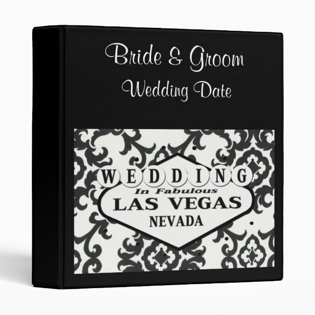 WEDDING in Las Vegas Personalized Binder (Front/Spine)