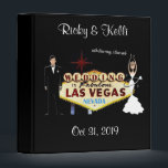 WEDDING in Las Vegas Personalized Binder<br><div class="desc">WEDDING in Las Vegas Personalized Binder
Front of album  add names of Bride & Groom and Date of wedding
Optional on back of album,   you can add location where you got married in Las Vegas!</div>